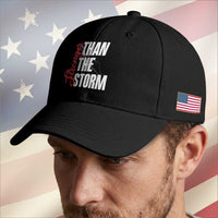 Stronger Than The Storm Baseball Cap Positive Mindset Motivation
