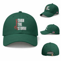 Stronger Than The Storm Baseball Cap Positive Mindset Motivation