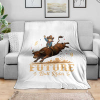 Cute Cowboy Rodeo Western Gift Throw Blanket Future Bull Rider