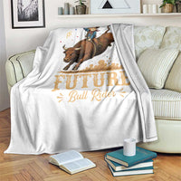 Cute Cowboy Rodeo Western Gift Throw Blanket Future Bull Rider