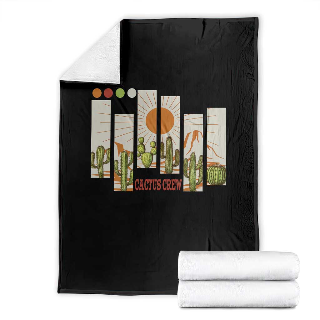 Succulent Plant Lover Gift Throw Blanket Cactus Crew - Wonder Print Shop