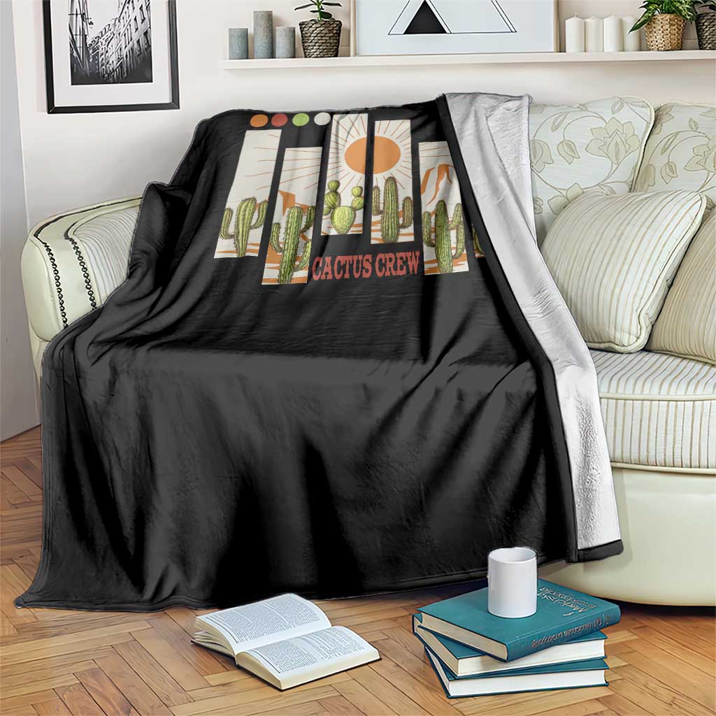Succulent Plant Lover Gift Throw Blanket Cactus Crew - Wonder Print Shop