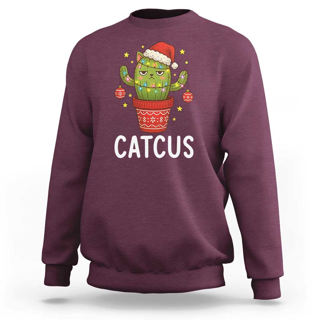 Funny Christmas Catcus Sweatshirt Succulent Lover Gift - Wonder Print Shop