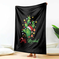 Feliz Navidad Cactus Throw Blanket Funny Spanish Christmas Gift - Wonder Print Shop