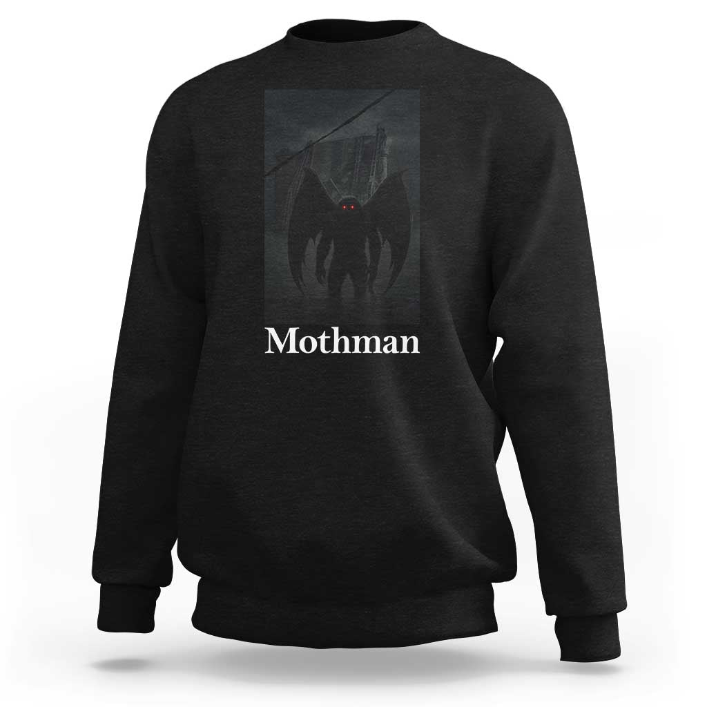Mothman Sweatshirt Folklore Cryptid Gift Silver Bridge West Virginia - Wonder Print Shop