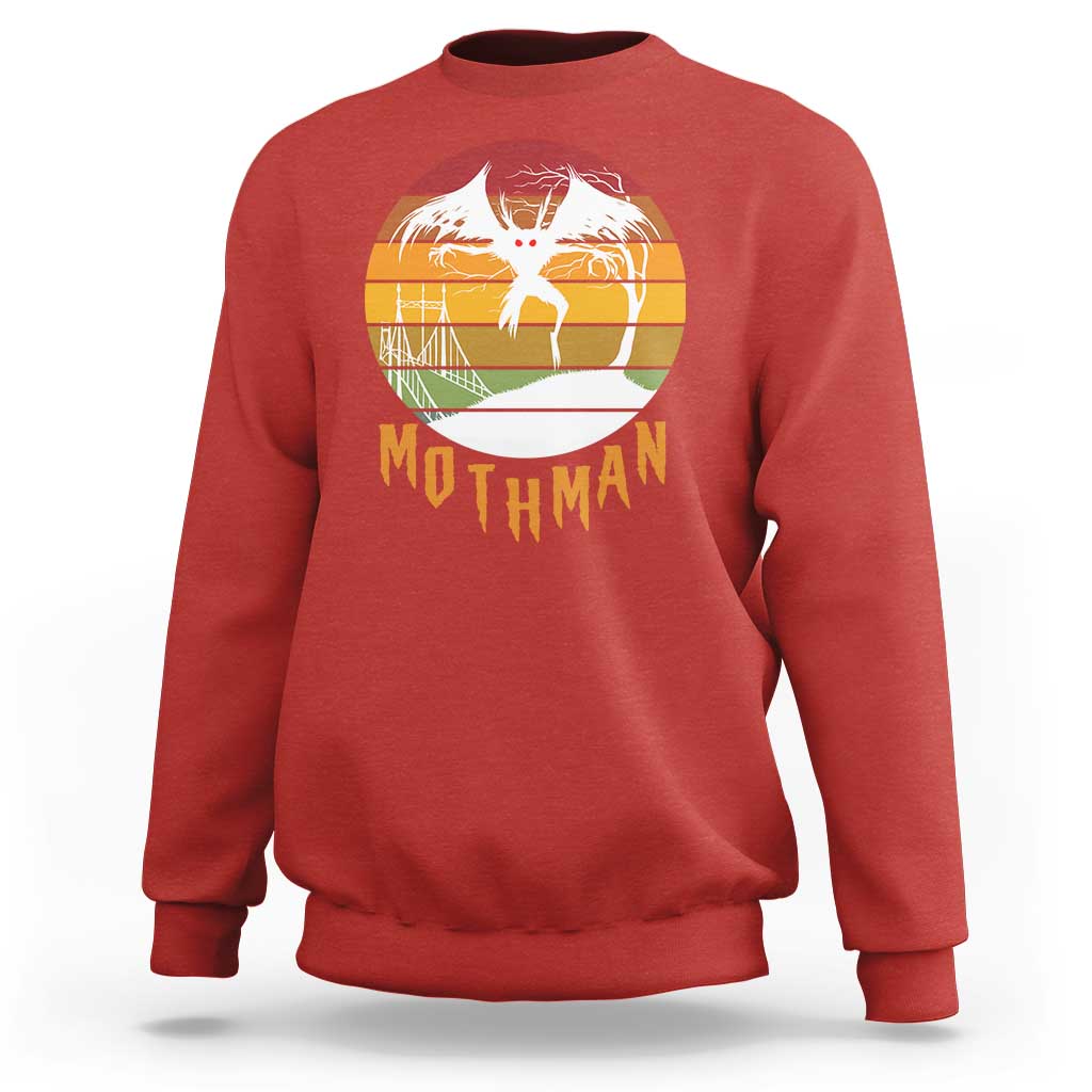 Mothman Sweatshirt Retro Vintage Cryptid Gothic Horror Gift - Wonder Print Shop