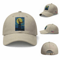 Mothman Starry Night Baseball Cap Van Gogh Cryptid Gift