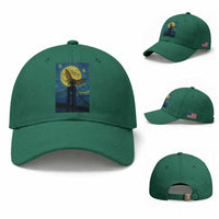 Mothman Starry Night Baseball Cap Van Gogh Cryptid Gift