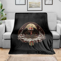 Mothman In Christmas Night Throw Blanket Funny Cryptid Gift - Wonder Print Shop