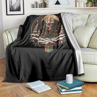 Mothman In Christmas Night Throw Blanket Funny Cryptid Gift - Wonder Print Shop