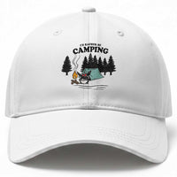 Mothman Baseball Cap Id Rather Be Camping Funny Cryptid Gift