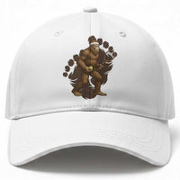 Funny Bigfoot Tennis Player Baseball Cap Folklore Cryptid Gift