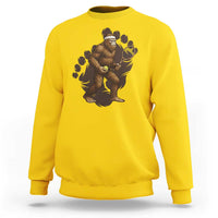 Funny Bigfoot Tennis Player Sweatshirt Folklore Cryptid Gift - Wonder Print Shop