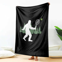 Funny Sasquatch Tennis Player Throw Blanket Folklore Cryptid Gift - Wonder Print Shop