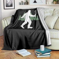 Funny Sasquatch Tennis Player Throw Blanket Folklore Cryptid Gift - Wonder Print Shop