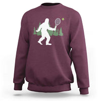 Funny Sasquatch Tennis Player Sweatshirt Folklore Cryptid Gift - Wonder Print Shop