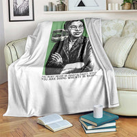 Rosa Parks Quote Throw Blanket Never Be Fearful When It Is Right