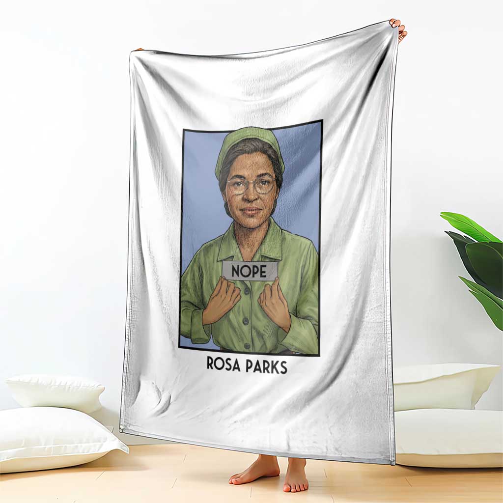 Nope Rosa Parks Throw Blanket Female Empowerment History Gift
