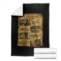 Rosa Parks Quote Throw Blanket Civil Rights History Hero
