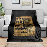 Vintage Rosa Parks Throw Blanket Groovy Black History Month