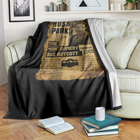 Vintage Rosa Parks Throw Blanket Groovy Black History Month