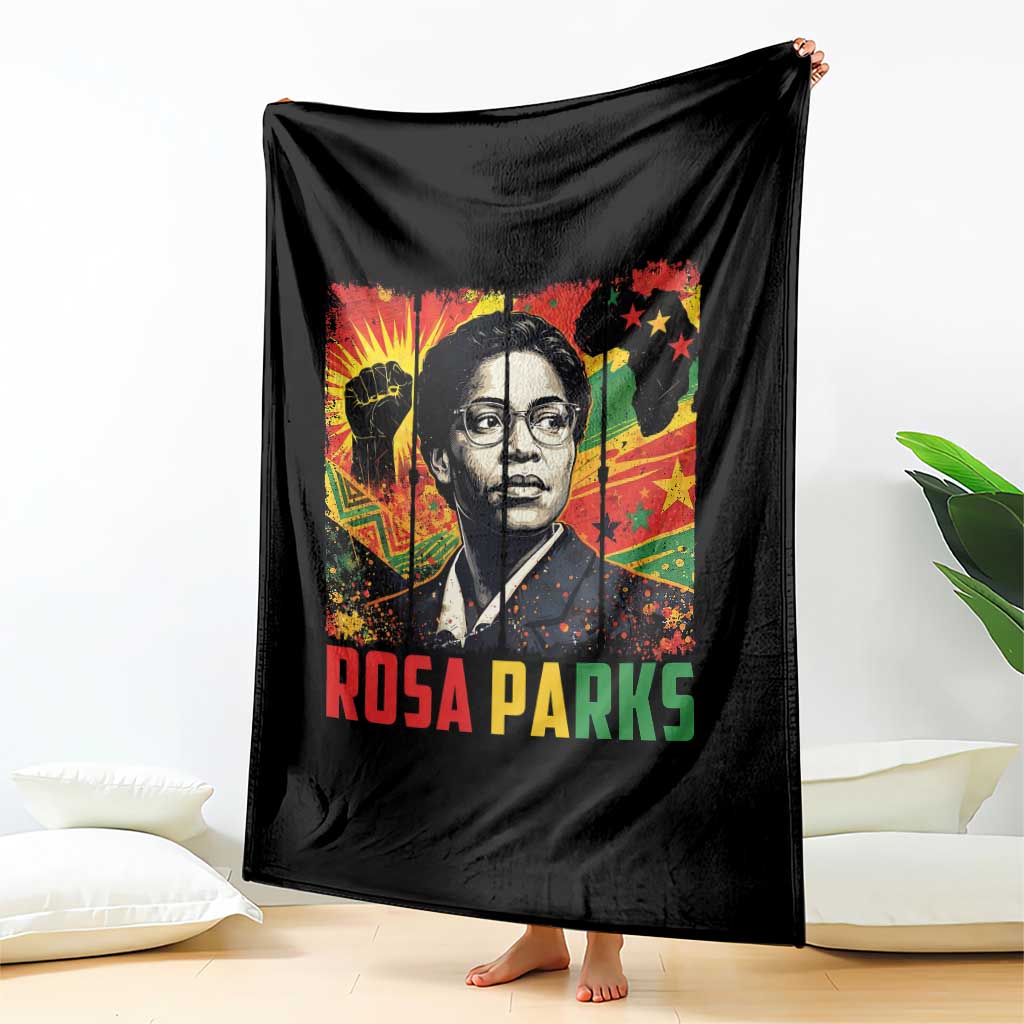 Rosa Parks Throw Blanket Strong Black Women Pride