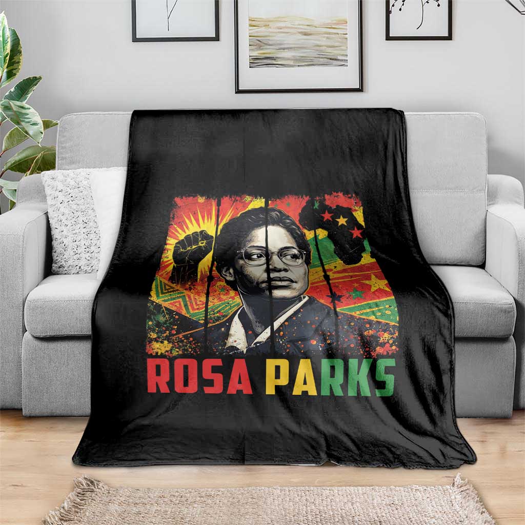 Rosa Parks Throw Blanket Strong Black Women Pride