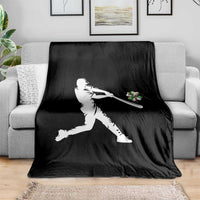 St Patricks Day Baseball Batter Throw Blanket Irish Sports Gift
