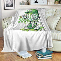 St Patricks Day Shamrock Baseball Player Gift Throw Blanket