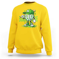 St Patricks Day Shamrock Baseball Player Gift Sweatshirt