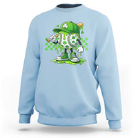 St Patricks Day Shamrock Baseball Player Gift Sweatshirt