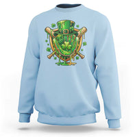 Slimy Shamrock Baseball Glove Sweatshirt St Patricks Day Gift