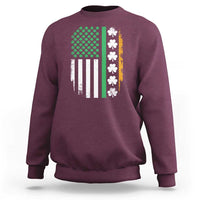 USA Flag With Shamrocks Sweatshirt St Patricks Day Gift