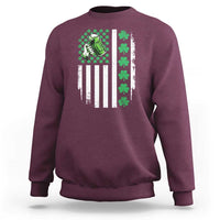 Irish Patriotic USA Flag With Shamrocks Gift Sweatshirt