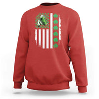 Irish Patriotic USA Flag With Shamrocks Gift Sweatshirt