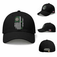 Irish American Darts Shamrock Flag Gift Baseball Cap