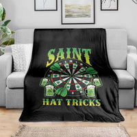 Saint Hat Tricks St Patricks Day Throw Blanket Darts Player Gift