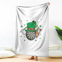 Lucky Darts Board With Irish Flag Throw Blanket St Patricks Day Gift