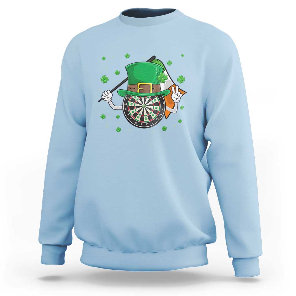 Lucky Darts Board With Irish Flag Sweatshirt St Patricks Day Gift
