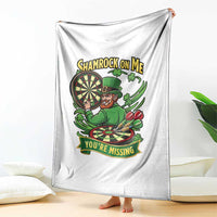Shamrock On Me Youre Missing Throw Blanket St Patricks Day Darts Player Gift