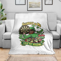 Shamrock On Me Youre Missing Throw Blanket St Patricks Day Darts Player Gift