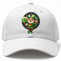 Cheerful Gnome Playing Darts Baseball Cap St Patricks Day Gift