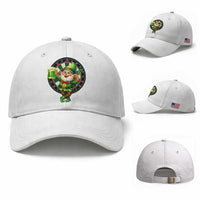 Cheerful Gnome Playing Darts Baseball Cap St Patricks Day Gift
