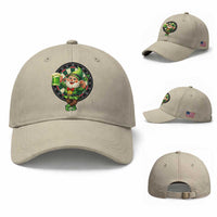 Cheerful Gnome Playing Darts Baseball Cap St Patricks Day Gift