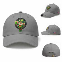 Cheerful Gnome Playing Darts Baseball Cap St Patricks Day Gift