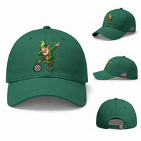 St Patricks Day Cheerful Gnome Dabbing Baseball Cap Darts Lover Gift