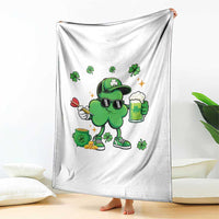 St Patricks Day Shamrock Darts And Beer Lover Gift Throw Blanket