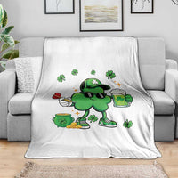 St Patricks Day Shamrock Darts And Beer Lover Gift Throw Blanket