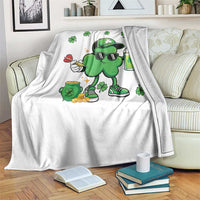 St Patricks Day Shamrock Darts And Beer Lover Gift Throw Blanket