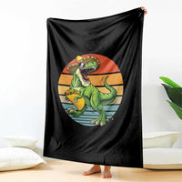 Vintage Dinosaur Taco Lover Throw Blanket Cinco De Mayo Gift